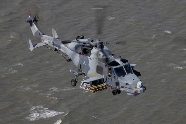 The Wildcat helicopter which tested the Martlet missile.