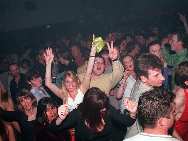 Say cheese! People partying the night away at Paradise club in the Pyramids in Southsea in 1999.