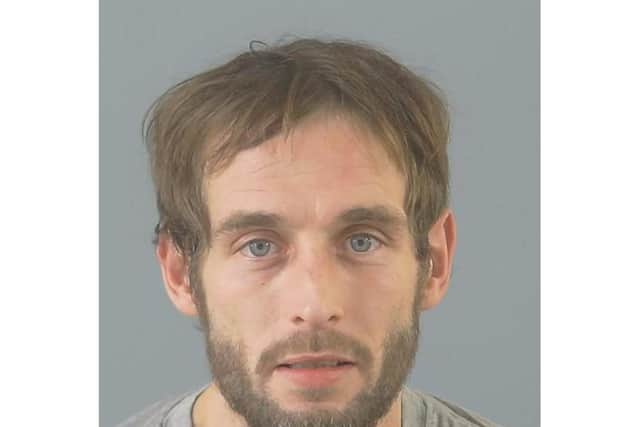 Philip Rosher, 36, is wanted on recall to prison to complete his sentence for burglary offences after he recently breached the conditions of his license. Picture: Hampshire and Isle of Wight Constabulary.