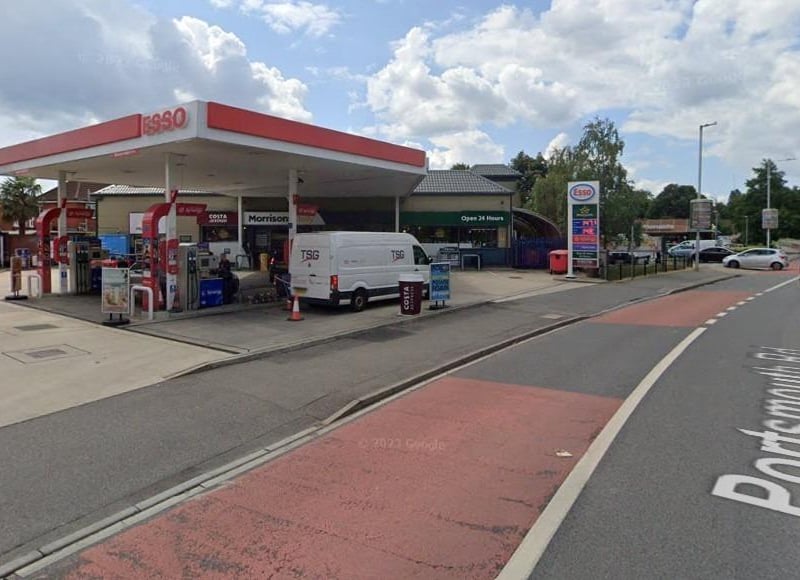 Esso in Portsmouth Road, Cosham, sells unleaded petrol for 137.9p and diesel at 143.9p per litre