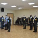 Conservative (left) and Liberal Democrat candidates await the results for the Forton ward. Picture: David George