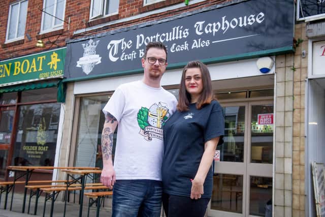 Pictured: Owners Phil and Sheryl Stenning at The Portcullis Taphouse, West Street, Portchester. Picture: Habibur Rahman