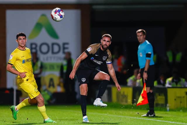 Pompey defender Clark Robertson.