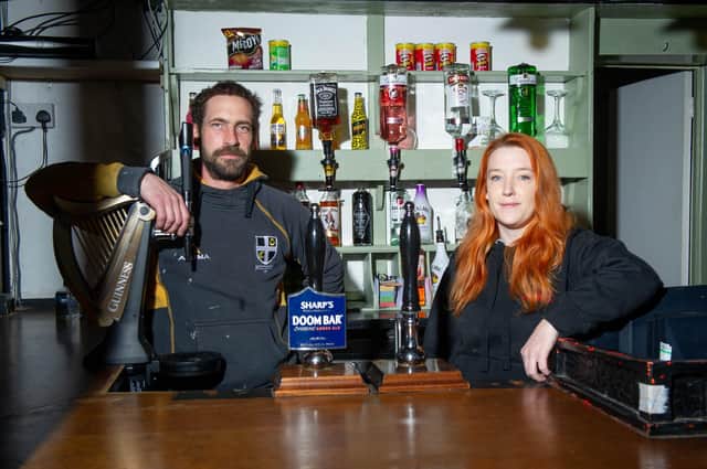 Chrissy Sloan, who took over the Milton Arms in September 2020 for Love your Local.

Pictured: Christine Sloan with her partner, Dan Smith at the Milton Arms, Portsmouth on 3 February 2021.

Picture: Habibur Rahman