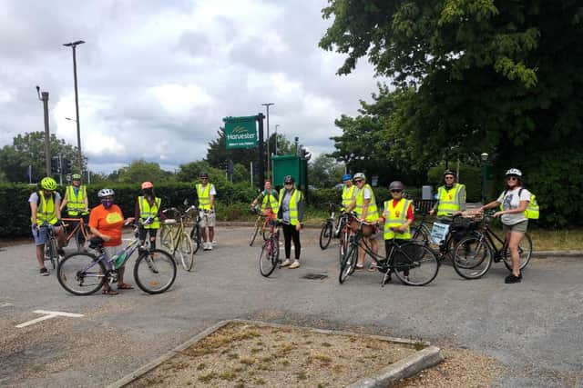 The Extinction Rebellion bike ride in Portsmouth on June 14. Picture Selma Heimedinger