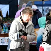 Gloria Quantick and her graddaughter, Beth Davis. Portchester Christmas Market in Portchester Precinct
Picture: Chris Moorhouse (jpns 251123-31)