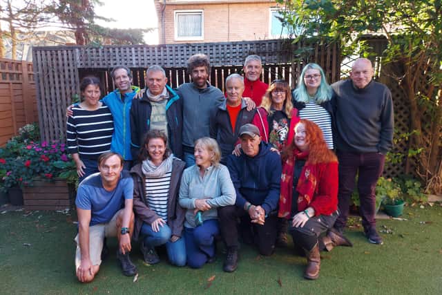 Environmental activists walking from Portsmouth to Glasgow, pictured with some supporters from Portsmouth.Back row L-R: Alison Van Haefton, Carlos Lopez, Jose Loreuzo, Carlos Buj, Irdo Montanari, Luis Alejos, Maribel Poldon, Selma Heimedinger, Drew GreyFront row L-R: Anton Gijson, Becky Stoakes, Nicky Brooks and Jose Luis Martinez