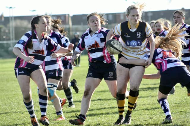 Portsmouth Valkyries 2nds (black/yellow/white) v East Grinstead. Picture: Hannah Smith.