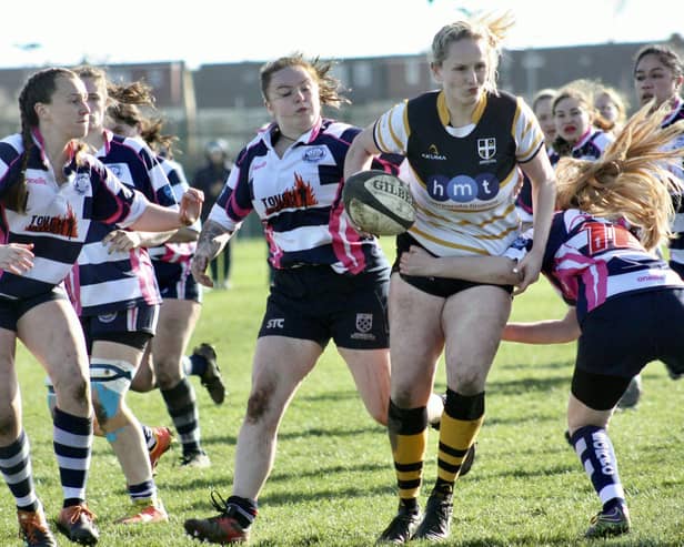 Portsmouth Valkyries 2nds (black/yellow/white) v East Grinstead. Picture: Hannah Smith.