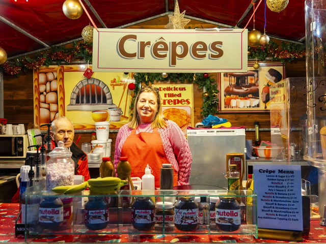 Commercial Road has been turned into a festive high street equipped with Christmas lights and a market.  Picture: Matthew Clark