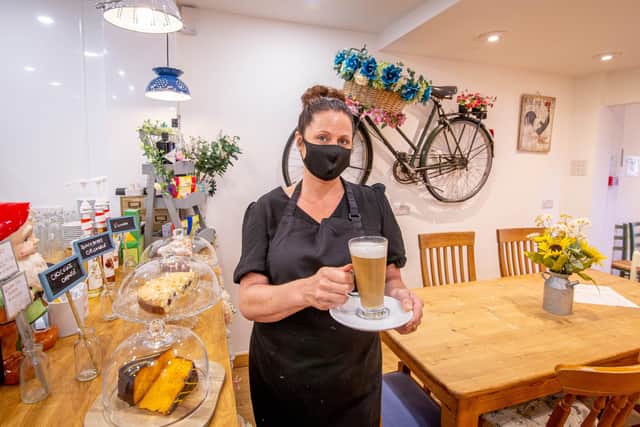 Businesses reopening in Fareham on 17 May 2021Pictured: Amanda Marfaelli, 50, the owner of the Garden Shed Cafe, FarehamPicture: Habibur Rahman