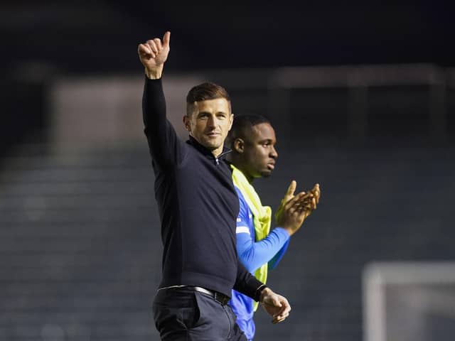 Pompey head coach John Mousinho has been delighted with the progress of 19-year-old Terry Devlin. Picture: Jason Brown/ProSportsImages