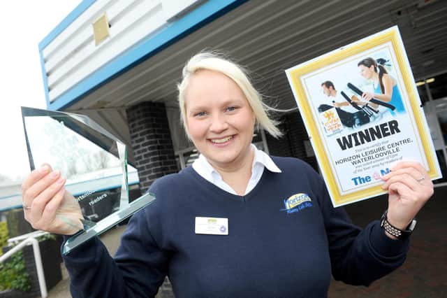 Flashback - Horizon Waterlooville Leisure Centre manager Sarah Moulds with the 2019 The News Gym of the Year award. Picture: Sarah Standing