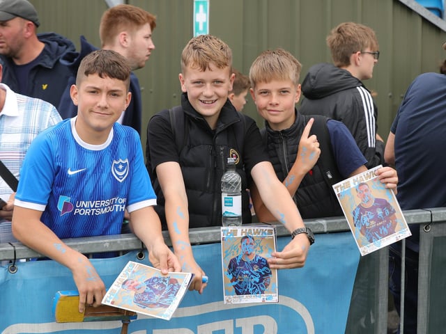 Pompey make their annual pre-season trip to the Hawks Picture: Dave Haines.