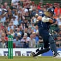 George Munsey pictured batting for Scotland. Photo by Mark Runnacles/Getty Images.