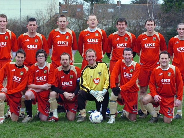 Gosport and Fareham League side Haslar Sports show off their Pompey allegiances in 2007.