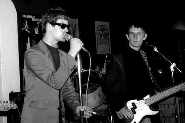 Portsmouth band Magic Roundabout at the 100 Club, supporting The Prisoners. Lead singer Robbey Allen and bassist Steve Duffield
