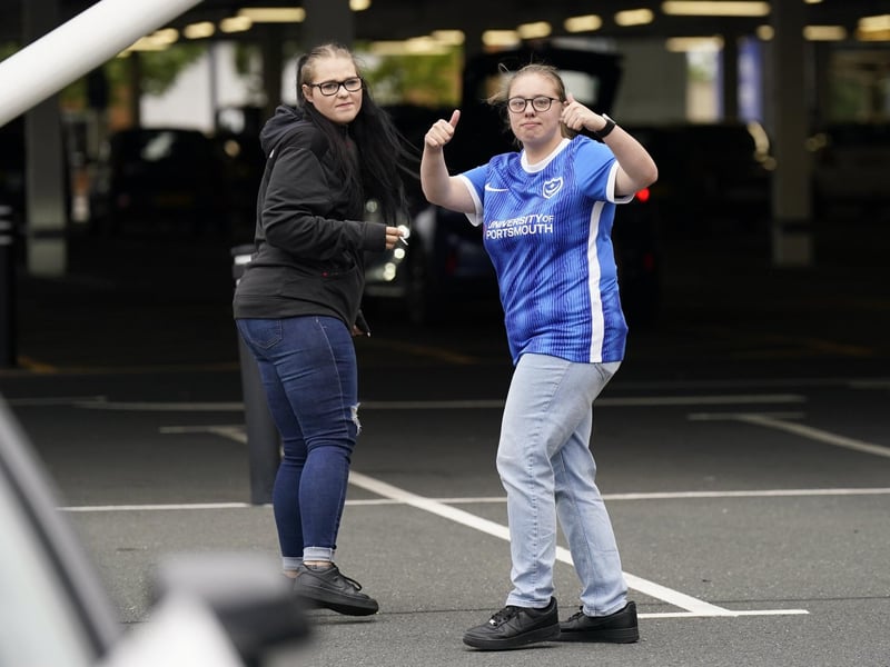 Another night at Fratton Park gets the thumbs up from these two