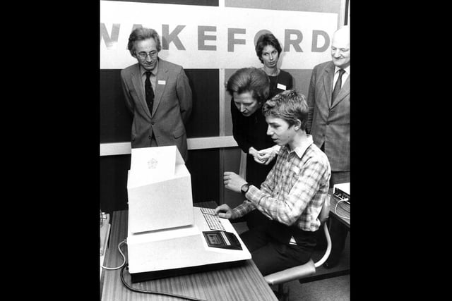 Margaret Thatcher visits South Downs College around 1982