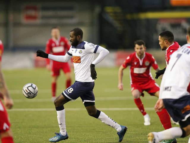 Bedsente Gomis, pictured playing for Hawks last season, has signed for Gosport Borough. Picture: Chris Moorhouse