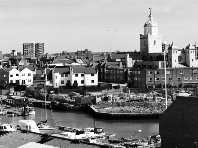 The view from a beautiful penthouse home that overlooks the entrance to Portsmouth Harbour, March 1995