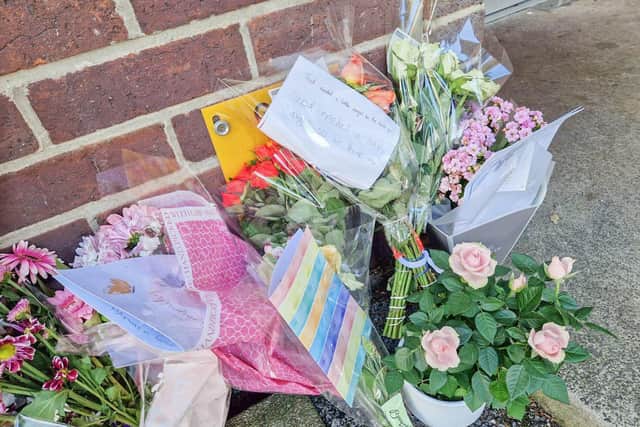 Floral tributes at Pickwick House, Portsmouth following the tragic death of an 8 year old girl on 24th August 2023Picture: Habibur Rahman