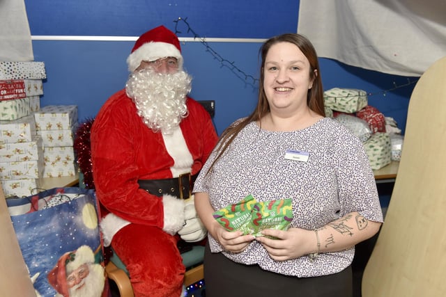 Beacon View Primary Academy in Paulsgrove held their annual community Christmas lunch on Friday, December 22.

Pictured is: Danielle Belle from Co-op Funeralcare in Paulsgrove who donated sweets for the school.

Picture: Sarah Standing (221223-4054)