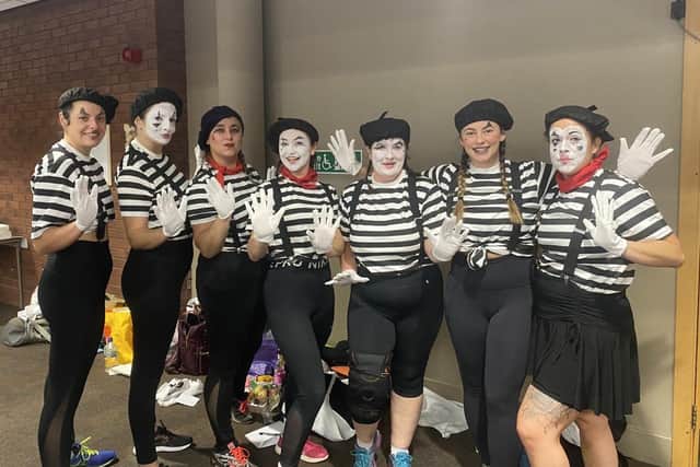 Knowle Hotshots - best fancy dress (from left) Zoe Jennings, Mimosa Griffiths, Vicky Richardson, Helen Manuel, Angela Carpenter, Stacey Grantham, Lisa Ayres