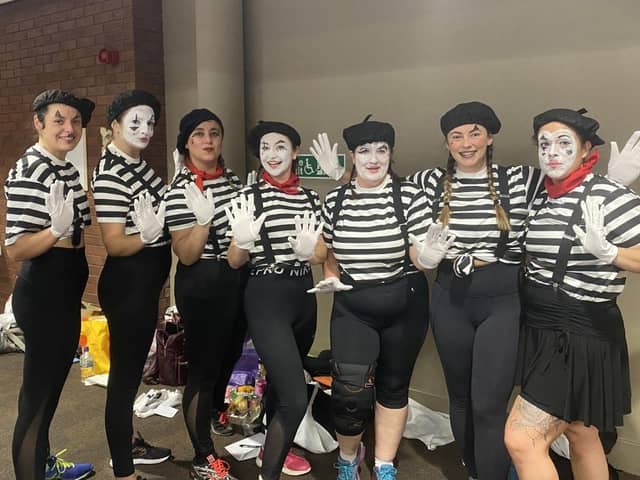 Knowle Hotshots - best fancy dress (from left) Zoe Jennings, Mimosa Griffiths, Vicky Richardson, Helen Manuel, Angela Carpenter, Stacey Grantham, Lisa Ayres