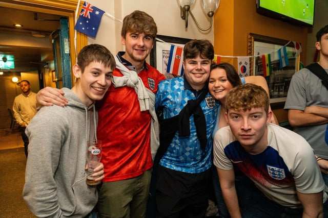 England fans during the first half of England vs France at the Leopold Tavern in Southsea. Picture: Matthew Clark