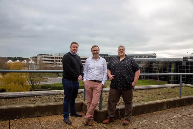 (L-R) Ross Barrington, Simon Bateman and Ross Hallifax.