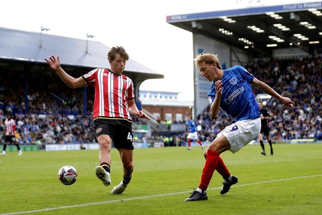 Jacob Farrell last - and only - Pompey league appearance arrived in September 2024 against Sheffield United. Picture: Jason Brown/ProSportsImages