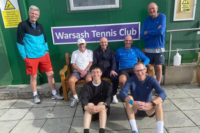 Warsash 4rds v Warsash 3rds (from left) Alex Hairsnape, Trevor Spence, Nick St John, Mike Betteridge, David Marsh, Sitting: Chan Sheng, Stephen Carden-Noad.