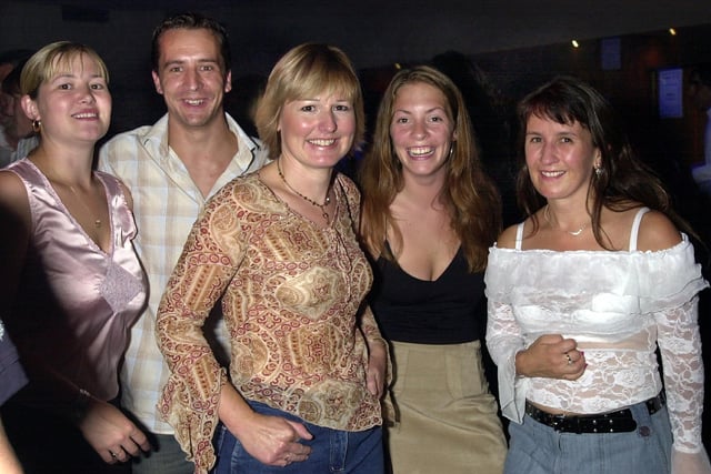 Clubbers enjoying the Friday night scene at Buddies 25+ Nightclub in The Pyramids, Southsea in the 00s.