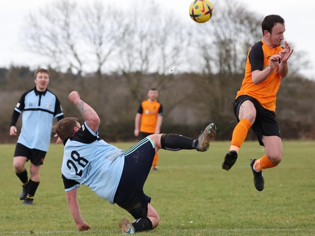 AFC Farlington (orange/black) v AFC Prospect Farm Rangers. Picture by Kevin Shipp