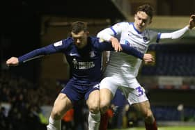 Dan Smith in action for Pompey against Southend. Picture: Joe Pepler
