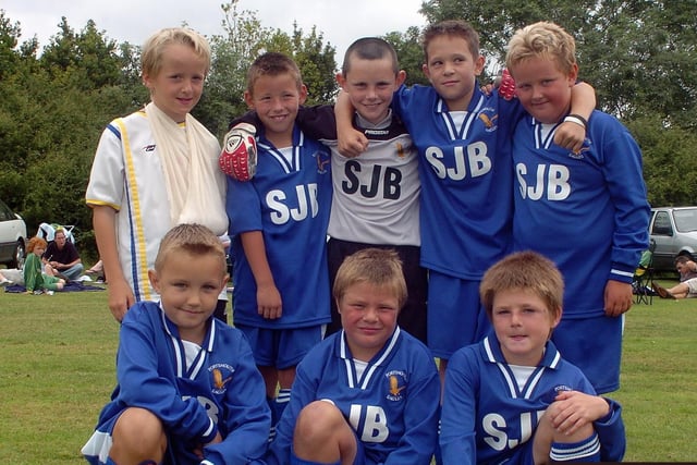 Back (from left): James Barron, Jamie Doswell, Callum Madden,  Harry Medway, Ryan Barron. Front: Lewis Moore, Dillon Bowlers, Daniel Chase