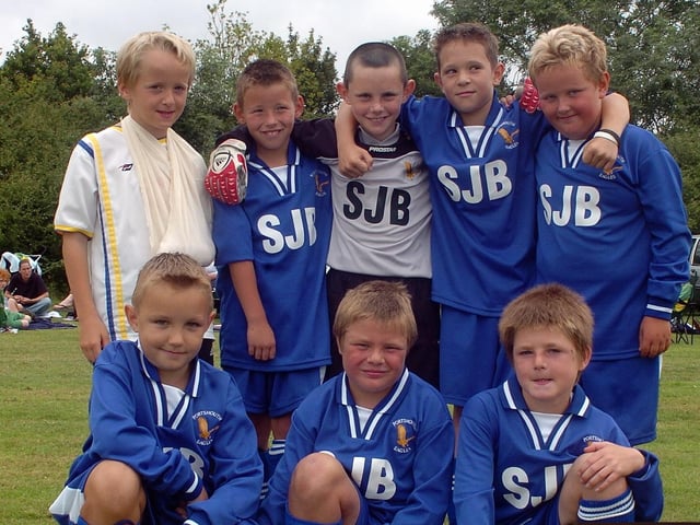 Back (from left): James Barron, Jamie Doswell, Callum Madden, Harry Medway, Ryan Barron. Front: Lewis Moore, Dillon Bowlers, Daniel Chase