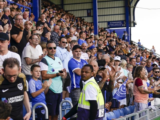 The game was Pompey's second home fixture in five days