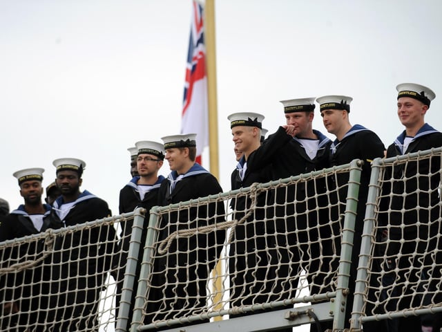15th May 2015. Home coming of HMS Dauntless at Portsmouth Dockyard, Portsmouth.
Picture: Allan Hutchings (150741-007)