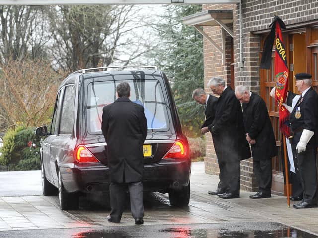 A funeral at Portchester Crematorium

Picture: Sarah Standing (050320-6411)
