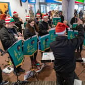 Festive favourites performed by the Warsash Band at the Festival of Christmas in Port Solent. Picture: Mike Cooter (091223)