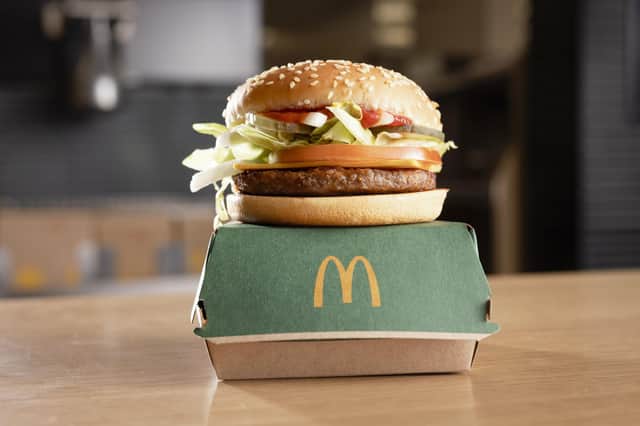 The new McPlant burger. Picture: McDonalds/PA Wire