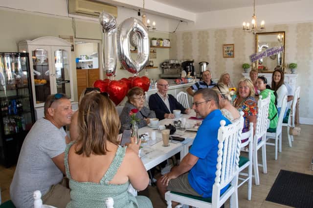 Lily and Ron celebrated their Platinum Wedding Anniversary with their family at Heaths Cafe in Drayton

Pictured - Lily and Ron enjoying the Anniversary with their family

Photos by Alex Shute