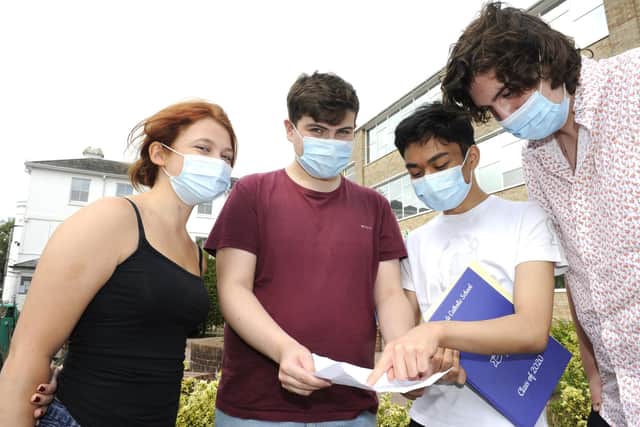 From left, Megan O'Neil, Kieran Boyd, John Noble-Francis, Leo Tipping, all sixteen.
Picture: Ian Hargreaves (200820-4)