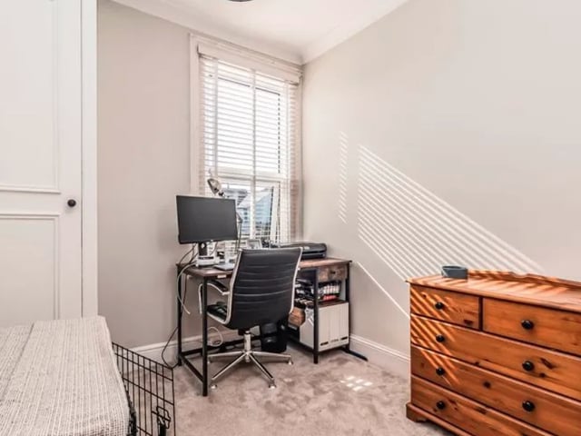 The listing says: "This stylish & well presented, bay & forecourt property is close to local amenities and could make for an ideal family home."
