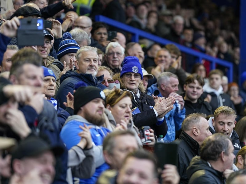 Check out our brilliant gallery as Pompey fans roared their team on to victory over Northampton. Pics: Jason Brown.