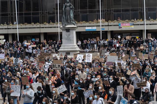 The Black Lives Matter protest taking place in Guildhall Square, Portsmouth, on Thursday, June 4.
Picture: Saffron Watson Photography