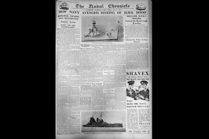 HMS Hood article in The Naval Chronicle 30th May 1941
