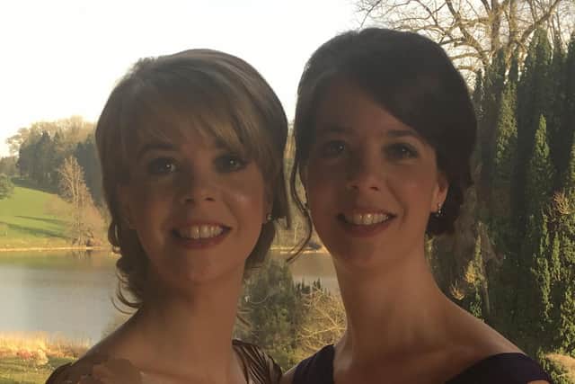 Caroline (left) with sister Francesca O'Brien